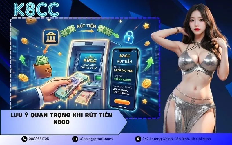 Lưu ý quan trọng khi rút tiền K8CC